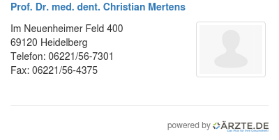 Prof dr med dent christian mertens