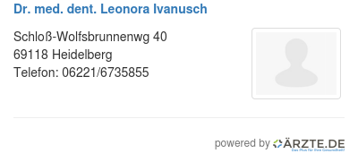 Dr med dent leonora ivanusch