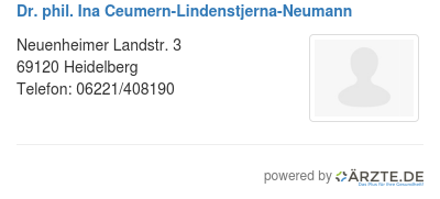 Dr phil ina ceumern lindenstjerna neumann