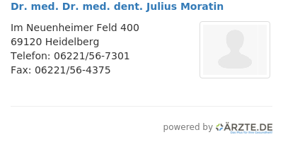Dr med dr med dent julius moratin