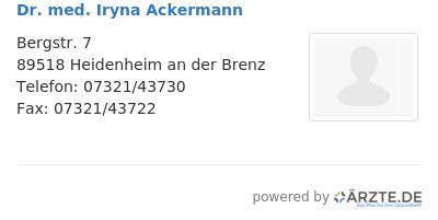 Dr med iryna ackermann