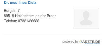 Dr med ines dietz