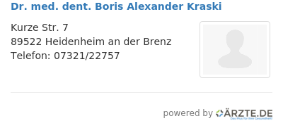 Dr med dent boris alexander kraski 669396