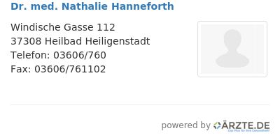 Dr med nathalie hanneforth