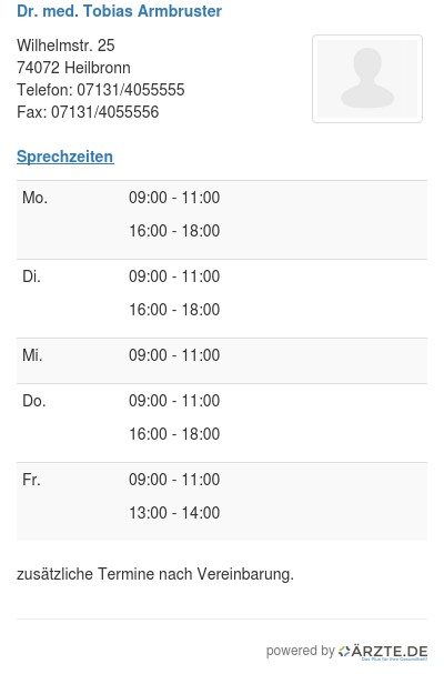 Dr med tobias armbruster