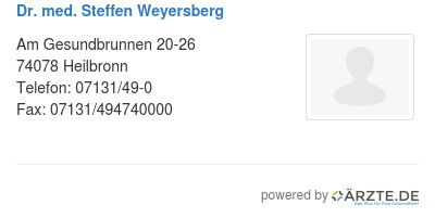 Dr med steffen weyersberg