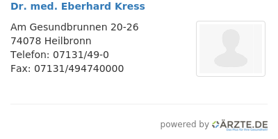 Dr med eberhard kress