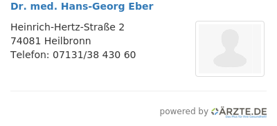 Dr med hans georg eber