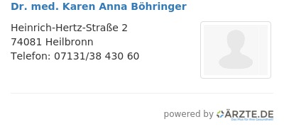 Dr med karen anna boehringer