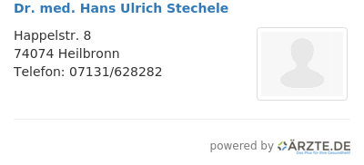 Dr med hans ulrich stechele