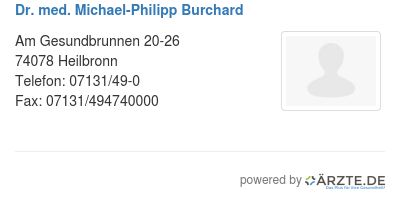 Dr med michael philipp burchard