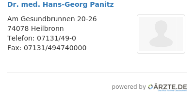 Dr med hans georg panitz