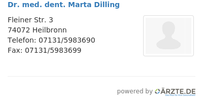 Dr med dent marta dilling