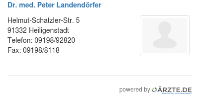Dr med peter landendoerfer