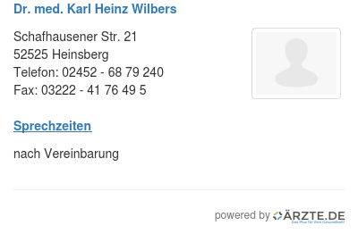 Dr med karl heinz wilbers