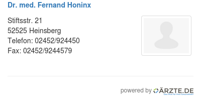 Dr med fernand honinx