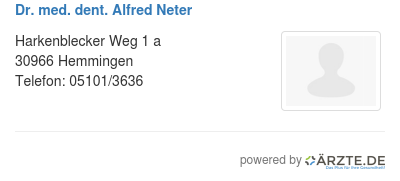 Dr med dent alfred neter