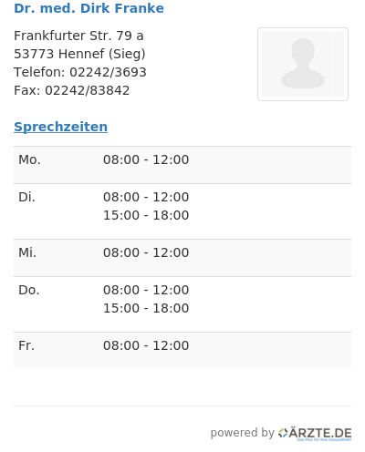 Dr med dirk franke