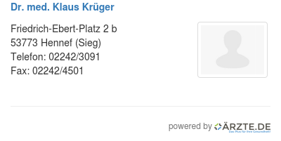 Dr med klaus krueger 254108