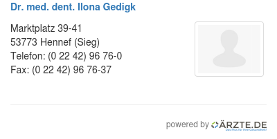 Dr med dent ilona gedigk
