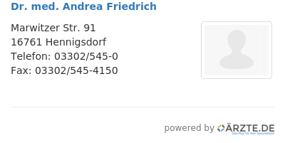 Dr med andrea friedrich