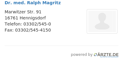 Dr med ralph magritz 530716
