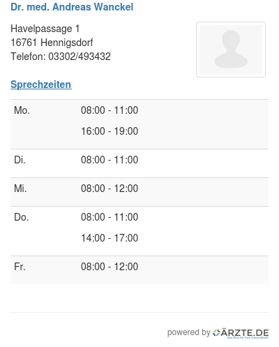 Dr med andreas wanckel