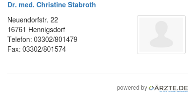 Dr med christine stabroth