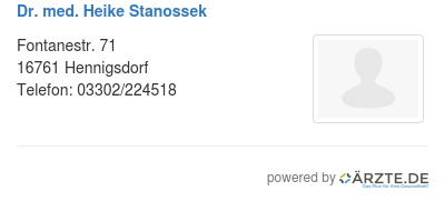 Dr med heike stanossek