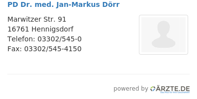 Pd dr med jan markus doerr