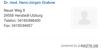 Dr med hans juergen grabow