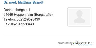 Dr med matthias brandt 340943