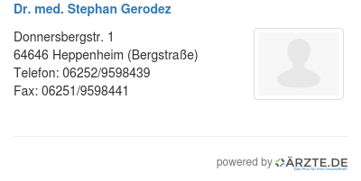 Dr med stephan gerodez
