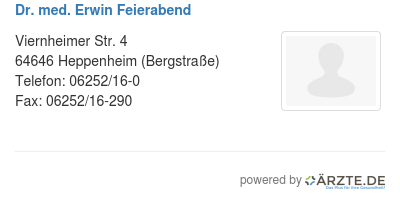 Dr med erwin feierabend