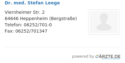 Dr med stefan leege