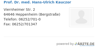 Prof dr med hans ulrich kauczor 268910