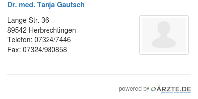 Dr med tanja gautsch