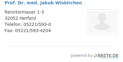 Prof dr med jakub wiskirchen