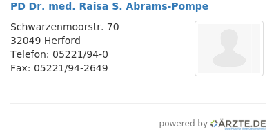 Pd dr med raisa s abrams pompe