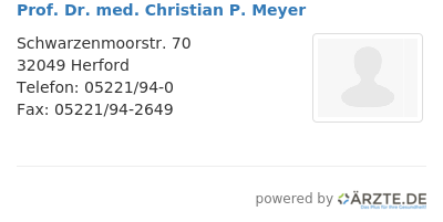 Prof dr med christian p meyer