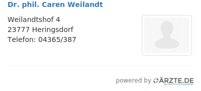 Dr phil caren weilandt