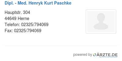 Dipl med henryk kurt paschke