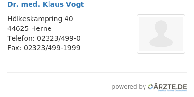 Dr med klaus vogt