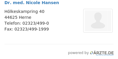 Dr med nicole hansen