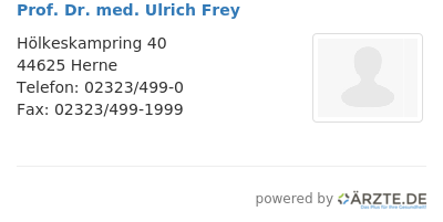 Prof dr med ulrich frey