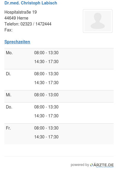 Dr med christoph labisch
