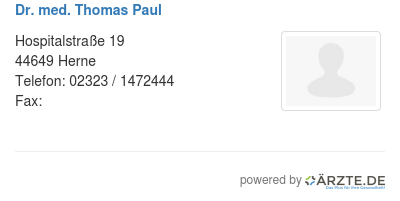 Dr med thomas paul