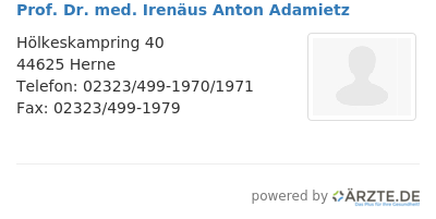 Prof dr med irenaeus anton adamietz 558657