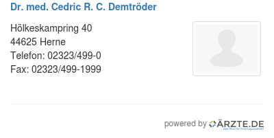 Dr med cedric r c demtroeder