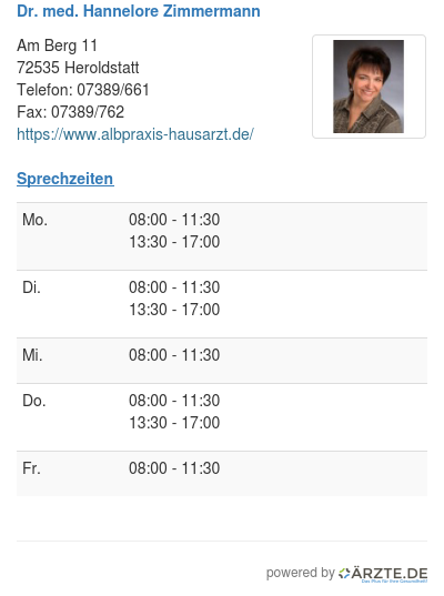 Dr med hannelore zimmermann